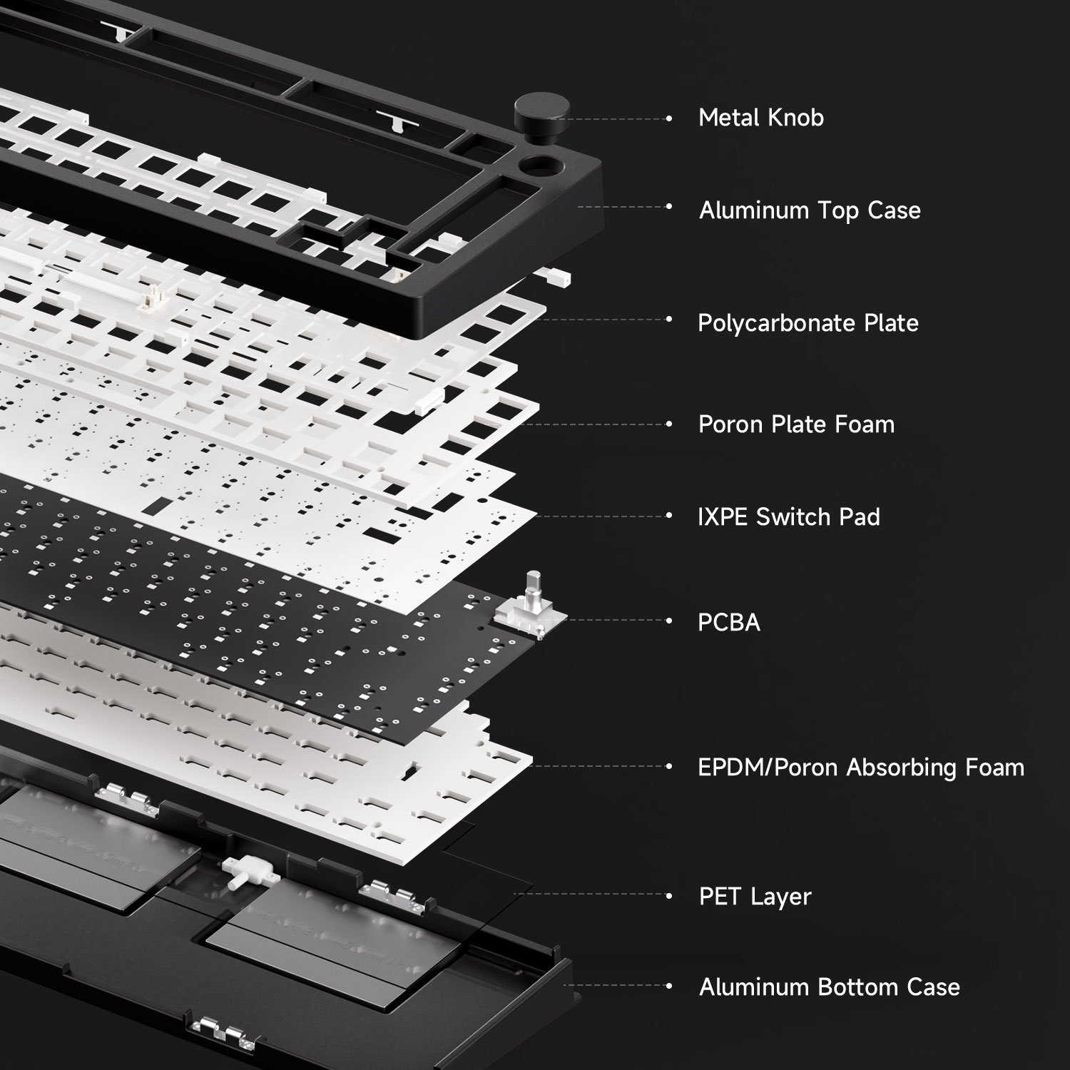 MonsGeek M1 V5 VIA - Barebone ISO 75% Aluminum Kit, Gasket Mount and 8000mAh - Image 4
